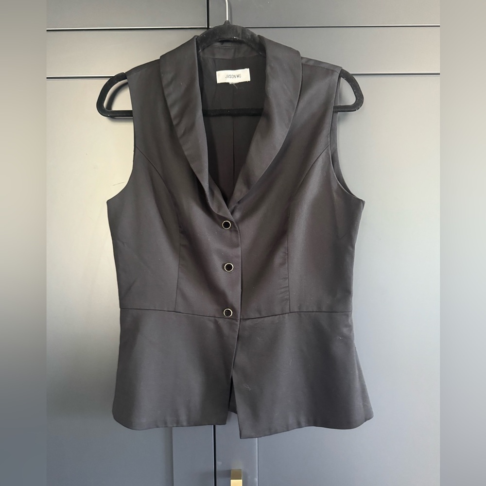 Jason Wu Black Tailored Vest